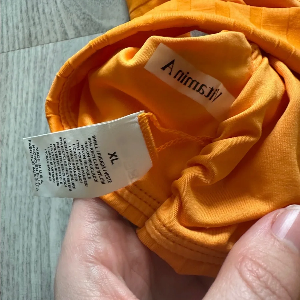 Vitamin A Yellow Bikini Set Top XL Bottom L